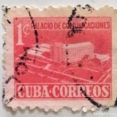 Sellos: SELLO DE CUBA 1 C - 1957 - PALACIO DE COMUNICACIONES - USADO SIN SEÑAL DE FIJASELLOS. Lote 238291585