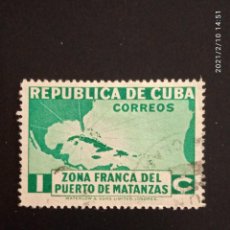 Sellos: REPUBLICA DE CUBA 1 CENT PUERTO DE MATANZAS AÑO 1936.. Lote 242874145