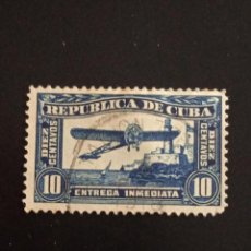Sellos: REPUBLICA DE CUBA 10 CENTS, CORREO AEREO, AÑO 1925.. Lote 242884395