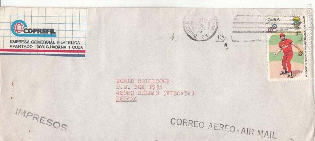 Sellos: CORREO AEREO: CUBA 1992 - Foto 1