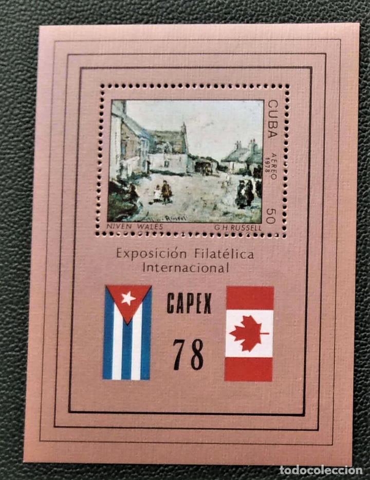 Sellos: Cuba. HB 53 Cuadro de G.H. Russel: Pa&iacute;s de Gales nevado. 53. 1978. Sellos nuevos y numeraci&oacute;n Yvert