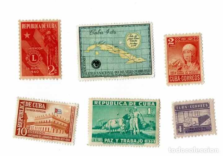 Sellos: 6 Sellos Cuba / Sin goma - Foto 1