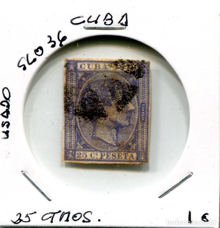Sellos: 25 CENTIMOS CUBA ( USADO ) ( SLO36 ) - Foto 1