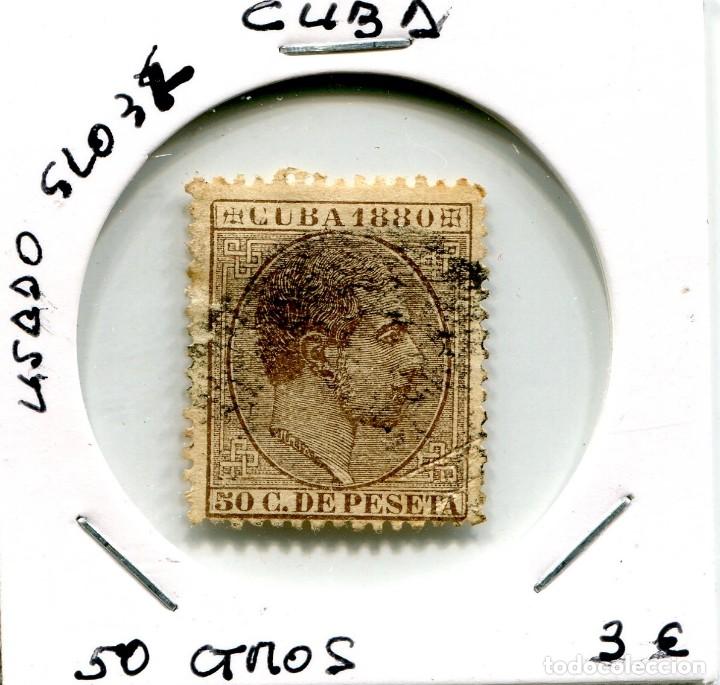 Sellos: 50 CENTIMOS CUBA ( USADO ) ( SLO37 ) - Foto 1