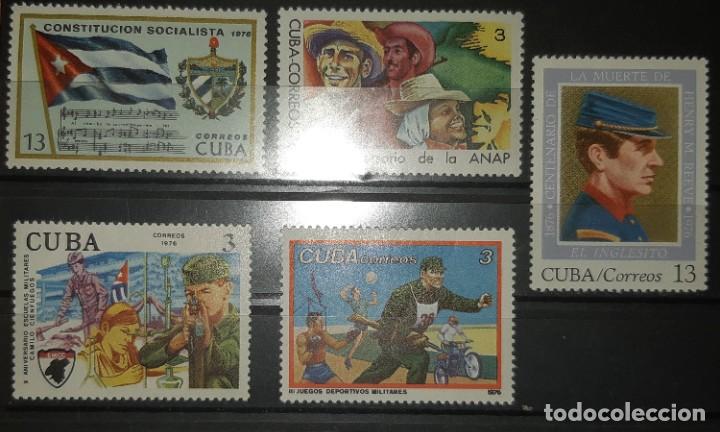 Sellos: CUBA, 1976. 5 VALORES. - Foto 2