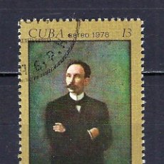 Timbres: 1978 CUBA YVERT CORREO AÉREO 273 PINTURA, ANIVERSARIO NACIMIENTO JOSÉ MARTÍ - USADO. Lote 323818263