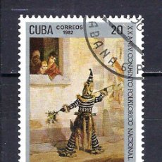 Timbres: 1982 CUBA YVERT 2391 PINTURA, ANIVERSARIO CONJUNTO FOLKLORICO NACIONAL - USADOS. Lote 324963223