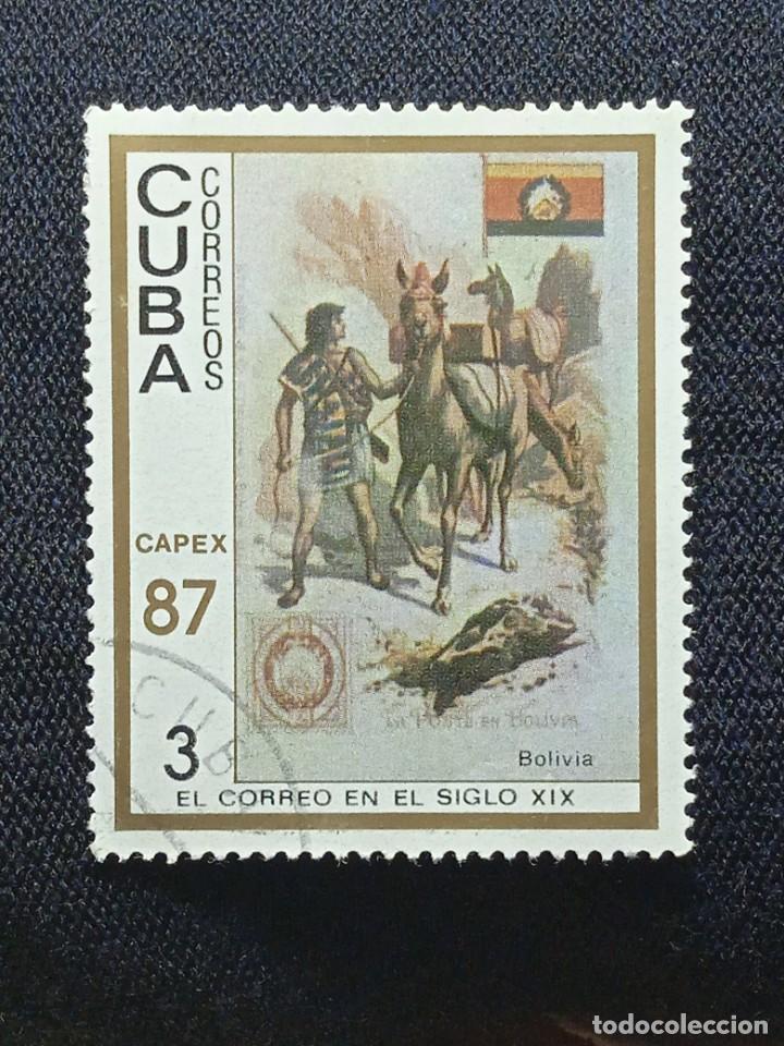 Sellos: CUBA 3, CAPEX 87 A&Ntilde;O 1987 SIN USAR. - Foto 1