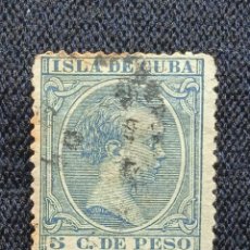 Sellos: CUBA 5 CENTS DE PESO ALFONSO XIII AÑO 1898.. Lote 325824828