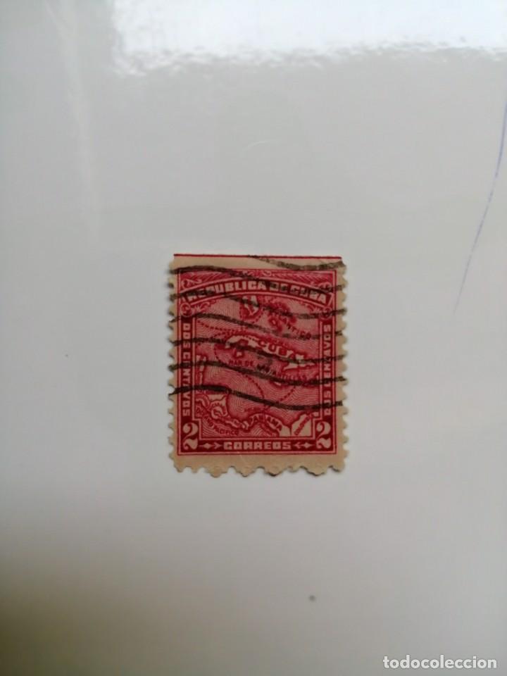 Sellos: CUBA - 2 CENTAVOS - A&Ntilde;O 1914 - MAPA ISLA - Foto 1
