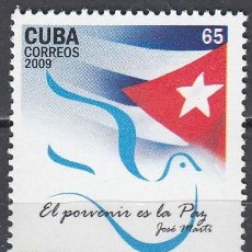 Sellos: CUBA 2009 - YVERT 4806 ** NUEVO SIN FIJASELLOS - MOVIMIENTO POR LA PAZ Y SOBERANÍA PUEBLOS. Lote 401846514