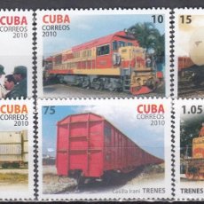 Francobolli: CUBA 2010 - YVERT 4825/4830 ** NUEVO SIN FIJASELLOS - TRENES. LOCOMOTORAS, FERROCARRIL
