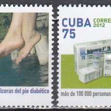 Francobolli: CUBA 2012 - YVERT 5088/5089 ** NUEVO SIN FIJASELLOS - ANIV. ATENCIÓN ÚLCERAS PIE DIABÉTICO