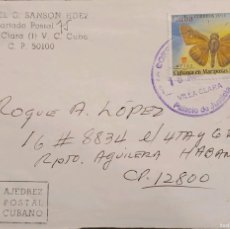 Sellos: O) 2014 CUBA, CUBAN POSTAL CHESS, CUBAN POSTAL CHESS, INSECT, BUTTERFLY, NATIONAL MUSEUM OF NATURAL. Lote 403078794