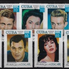 Sellos: CUBA 2001 SERIE 9 STAMPS MNH OLVIDADOS POR EL OSCAR ACTORES ACTORS ACTRICES ACTRESSES CINE CINEMA. Lote 403194624