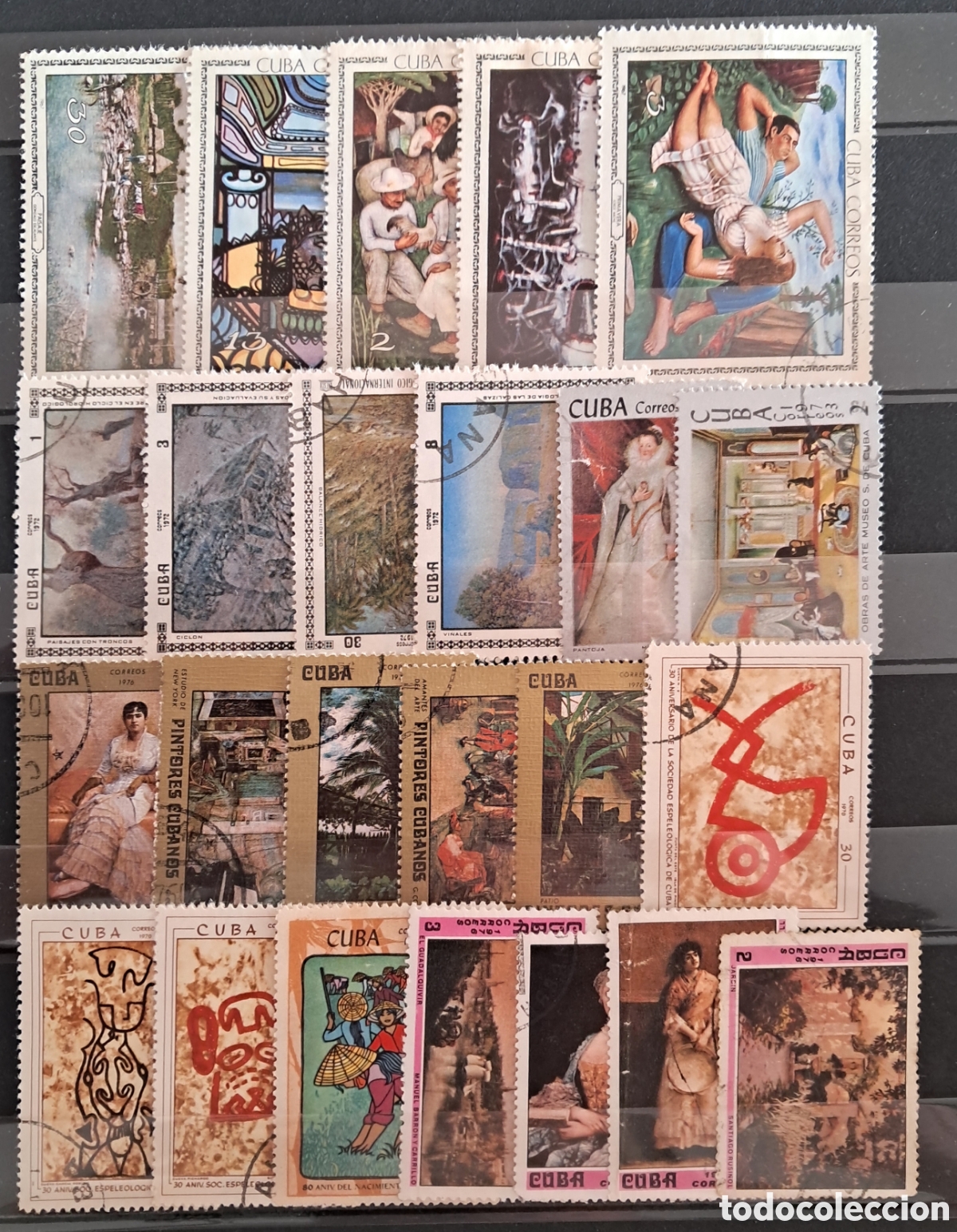 Sellos: 24 SELLOS PINTURAS CUBA - Foto 1
