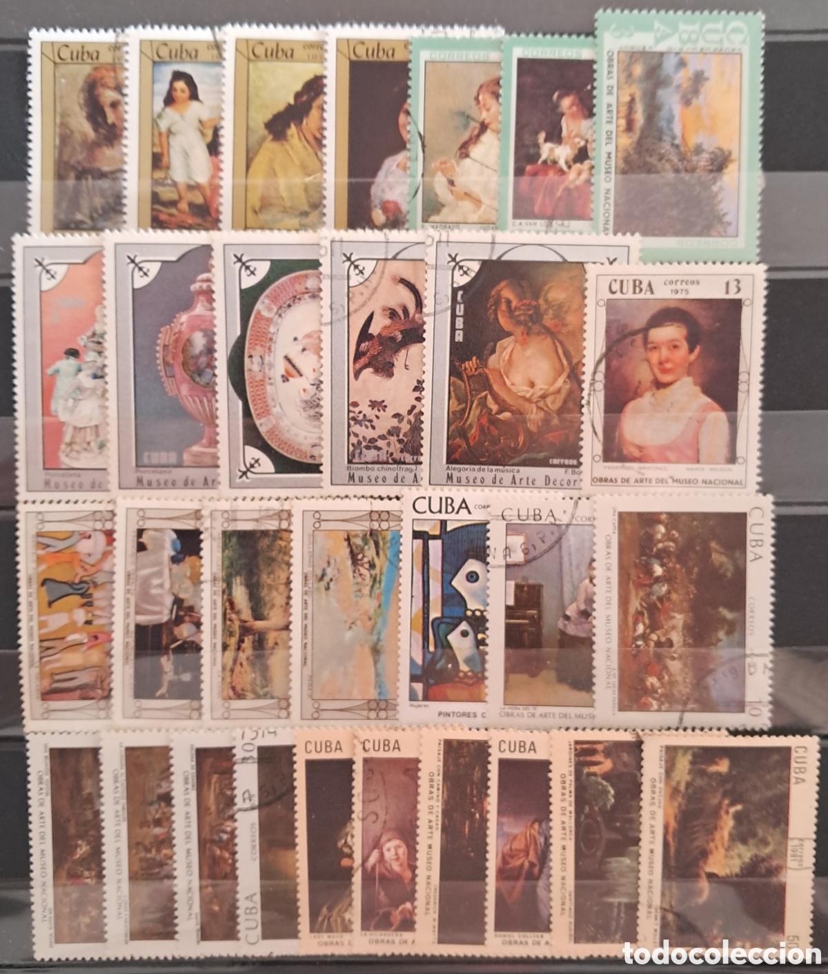 Sellos: 30 SELLOS PINTURAS CUBA - Foto 3