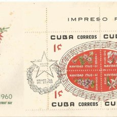 Sellos: CUBA 1960. FDC, SPD NAVIDAD. FLORA.