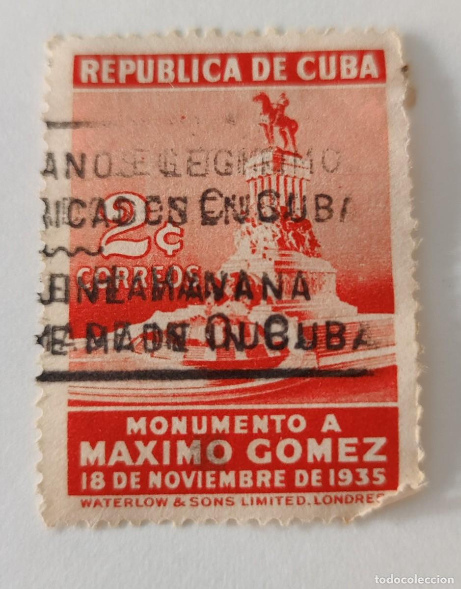 Sellos: Sello de Cuba Monumento a Maximo Gomez - Foto 2