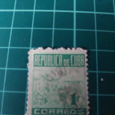 Sellos: 1948 REPÚBLICA CUBA TABACOS INDUSTRIA 1 C USADO