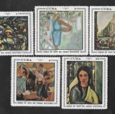 Sellos: SE)1970 CUBA, WORKS OF ART FROM THE NATIONAL MUSEUM, 5 MNH STAMPS