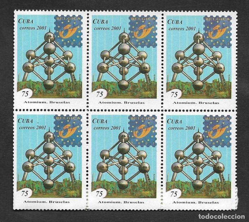 Sellos: SE)2001 CUBA ATOMIUM- BRUCELAS, B/6 MNH - Foto 1