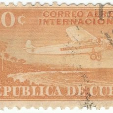 Sellos: ❤️ SELLO DE CUBA: FOKKER F10A SUPER TRIMOTOR, 1931, 5C ❤️