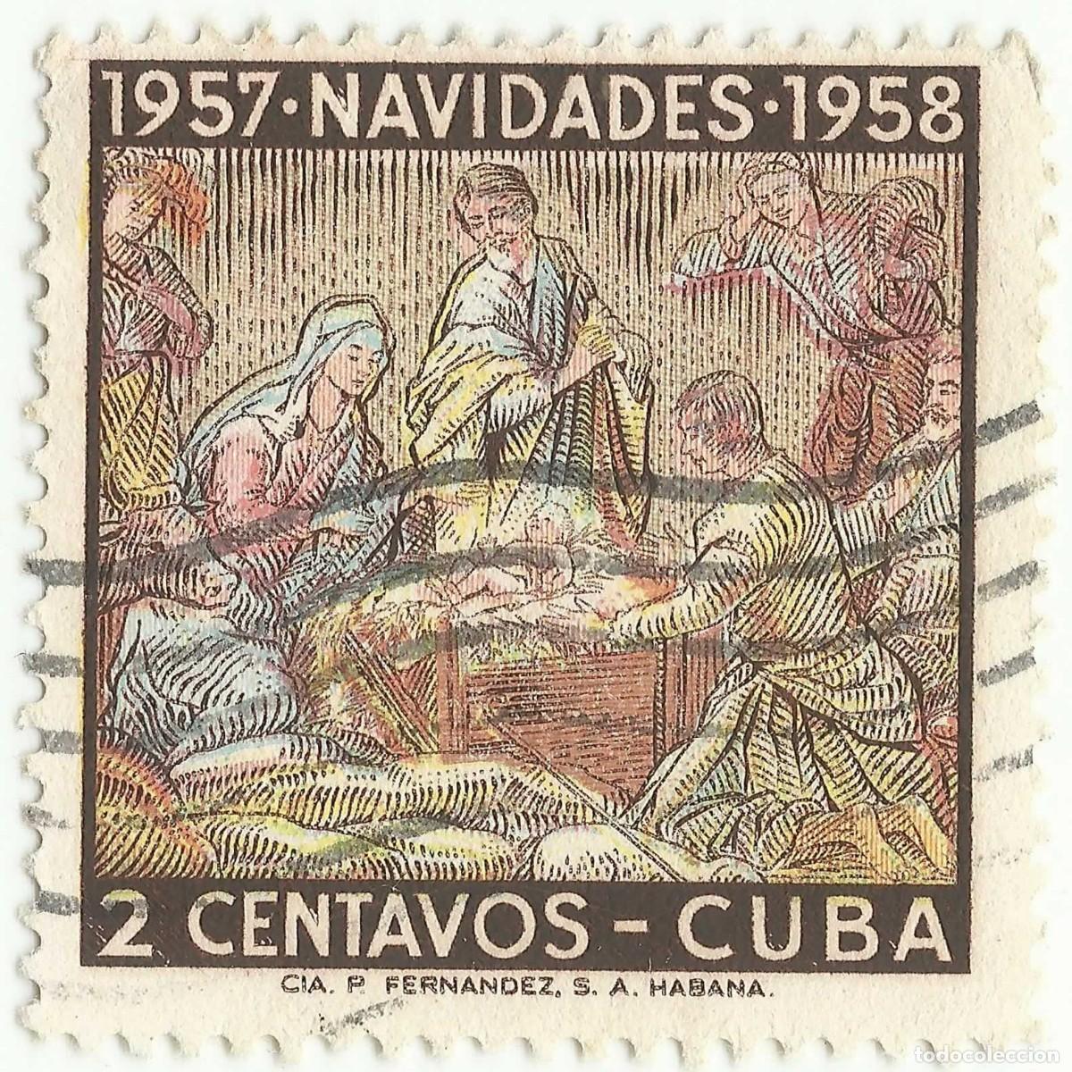 Sellos: ❤️ Sello de Cuba: Natividad, 1957, 2C ❤️ - Foto 1