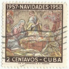 Sellos: ❤️ SELLO DE CUBA: NATIVIDAD, 1957, 2C ❤️