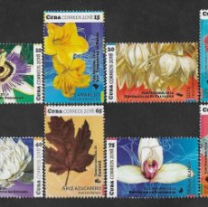 Sellos: SE)2018 CUBA, FROM THE FLORA SERIES, COMPLETE SERIES OF NATIONAL FLOWERS OF AMERICA, 6 STAMPS MNH
