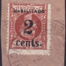 Sellos: 1899-680 CUBA US OCCUPATION PUERTO PRINCIPE 1899 1º ISSUE 2C S. 2MLS INVERTED FORGERY USED.