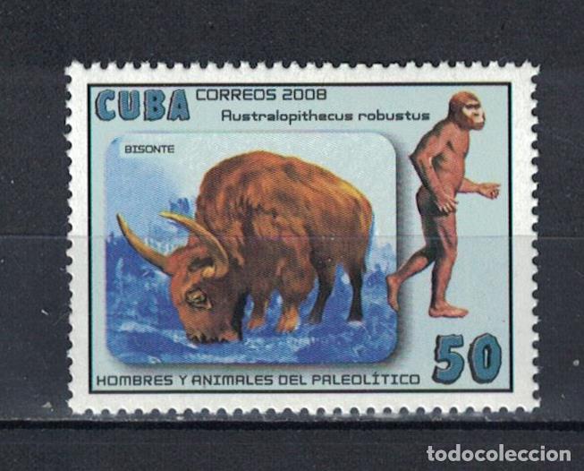 Sellos: 1315 2008 Bisonte y Australopithecus robustus Ancianos MNH - Foto 1