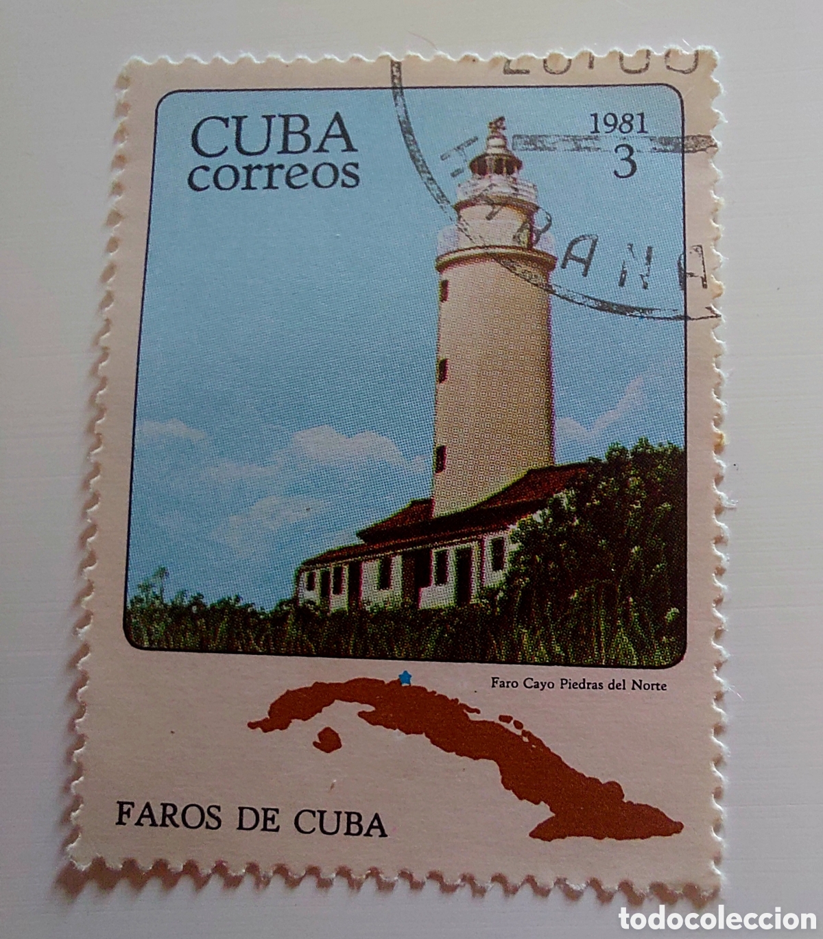Sellos: CUBA Sello faros 1981 - Foto 1