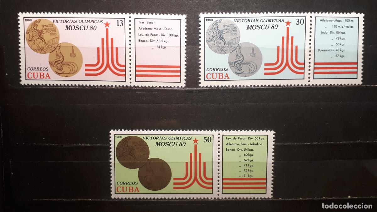 Sellos: CUBA. **. A&Ntilde;O 1980. YVERT. 2225/7 - Foto 1