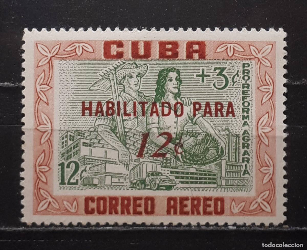 Sellos: CUBA. **. A&Ntilde;O 1960. YVERT. A&eacute;reo 203 - Foto 1