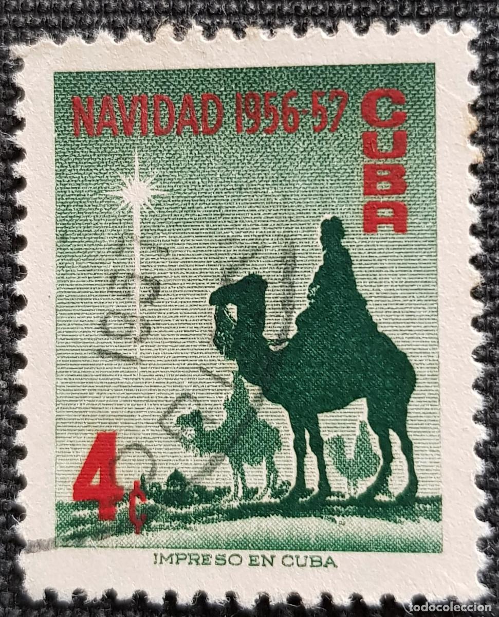 Sellos: Cuba 1956-57 sello de Navidad - Foto 1