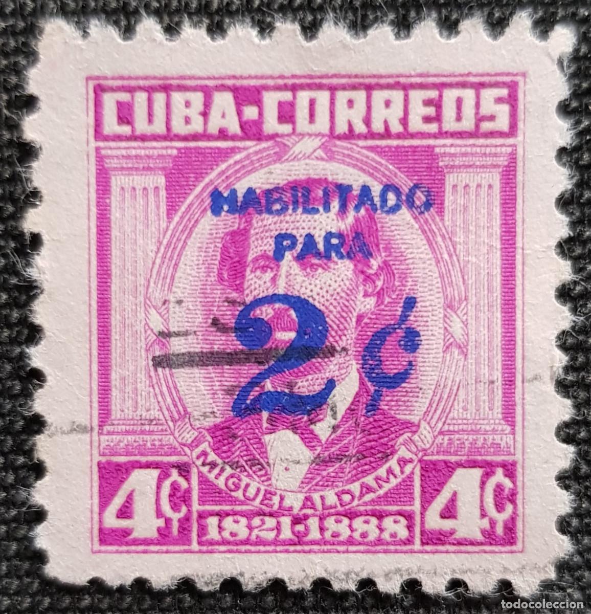 Sellos: Cuba 1960 Miguel Aldama sobrecargado - Foto 1