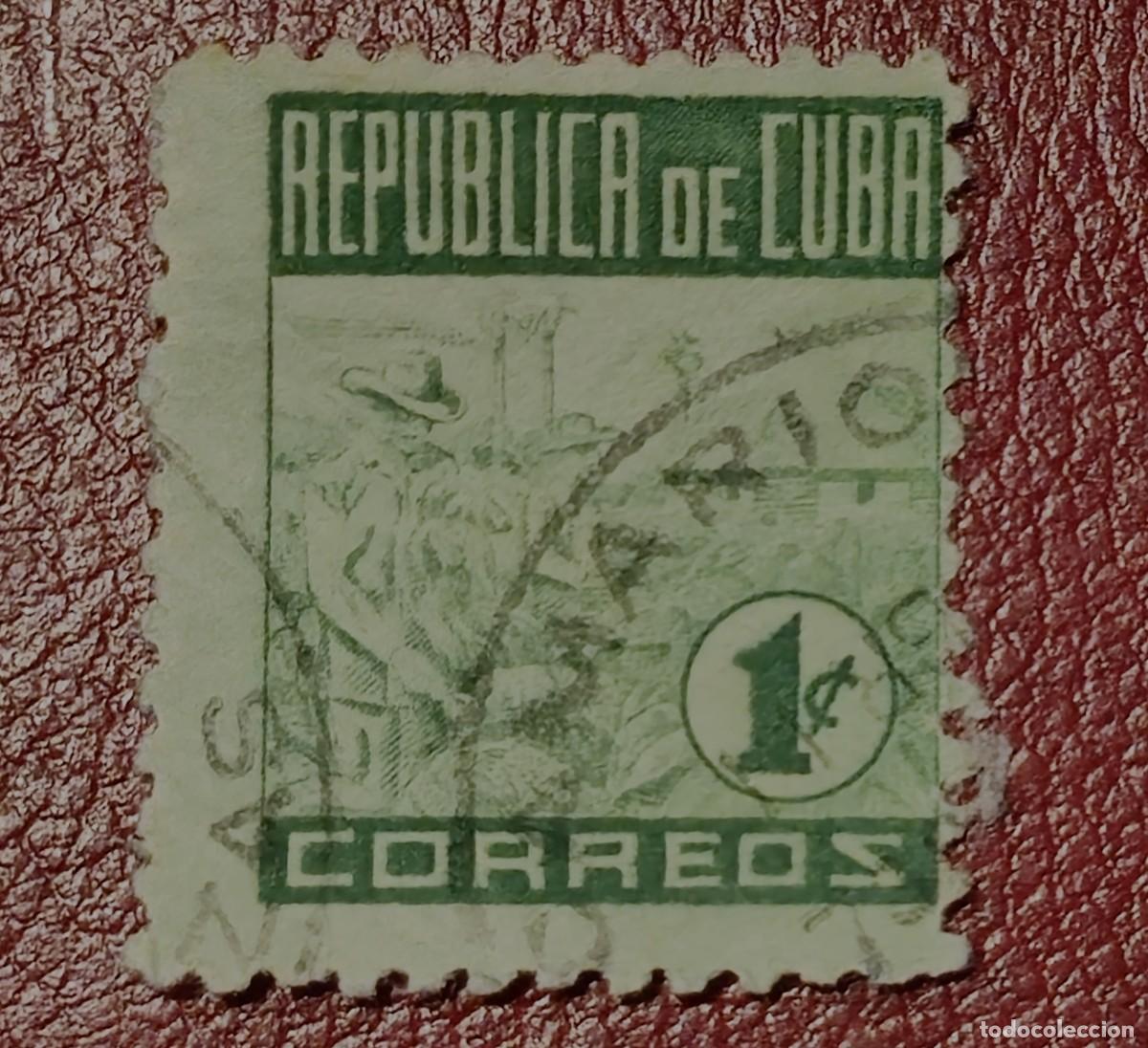 Sellos: SELLO USADO CUBA 1948 TABACO - Foto 1