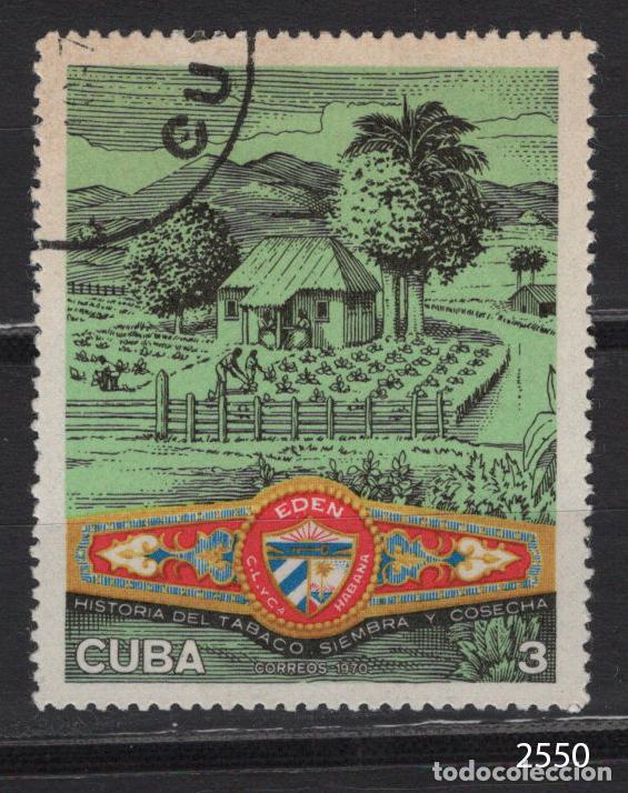 Sellos: CUBA 1970 usado TABACO Yvert 1414 - Foto 1