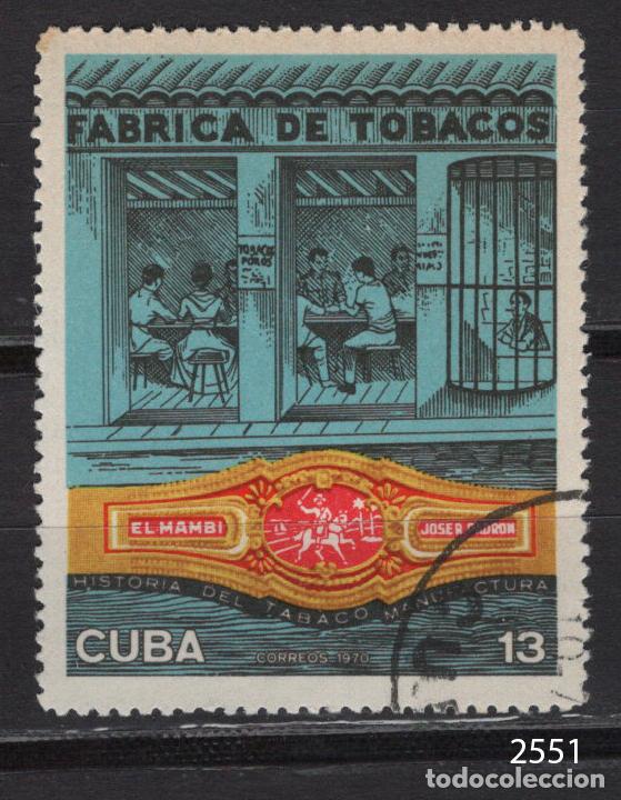 Sellos: CUBA 1970 usado TABACO Yvert 1415 - Foto 1