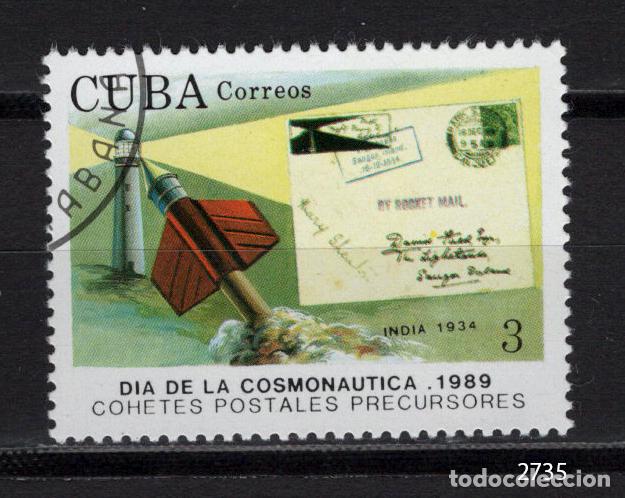 Sellos: Cuba 1989 usado ESPACIO Yvert 2928 - Foto 1