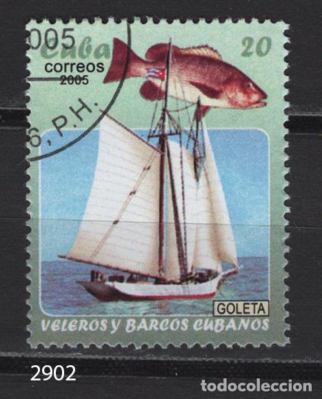 Sellos: CUBA 2005 usado BARCOS Scott 4485 - Foto 1