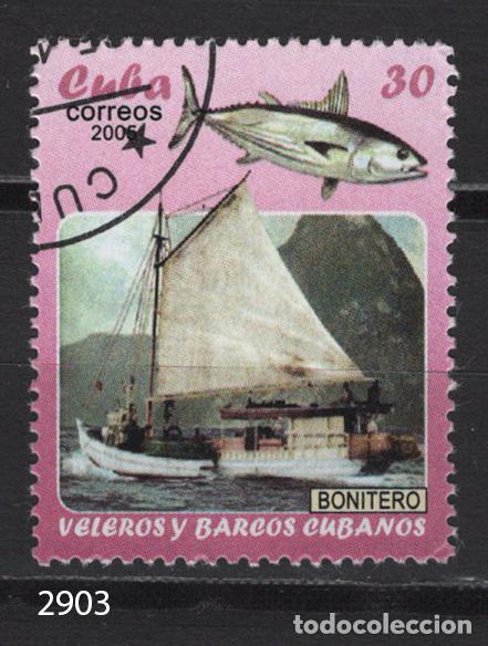 Sellos: CUBA 2005 usado BARCOS Scott 4486 - Foto 1