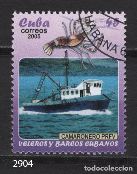 Sellos: CUBA 2005 usado BARCOS Scott 4487 - Foto 1