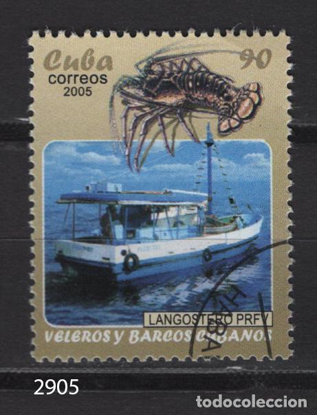 Sellos: CUBA 2005 usado BARCOS Scott 4488 - Foto 1