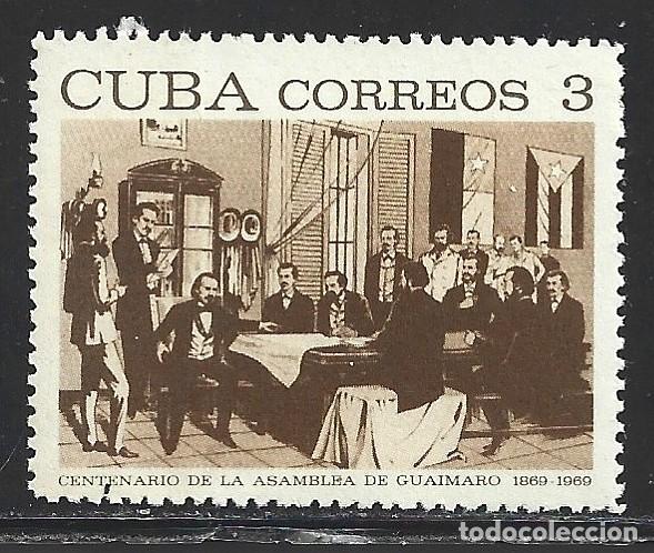 Sellos: CUBA 1271** - A&Ntilde;O 1969 - CENTENARIO DE LA ASAMBLEA DE GUAIMARO - Foto 1