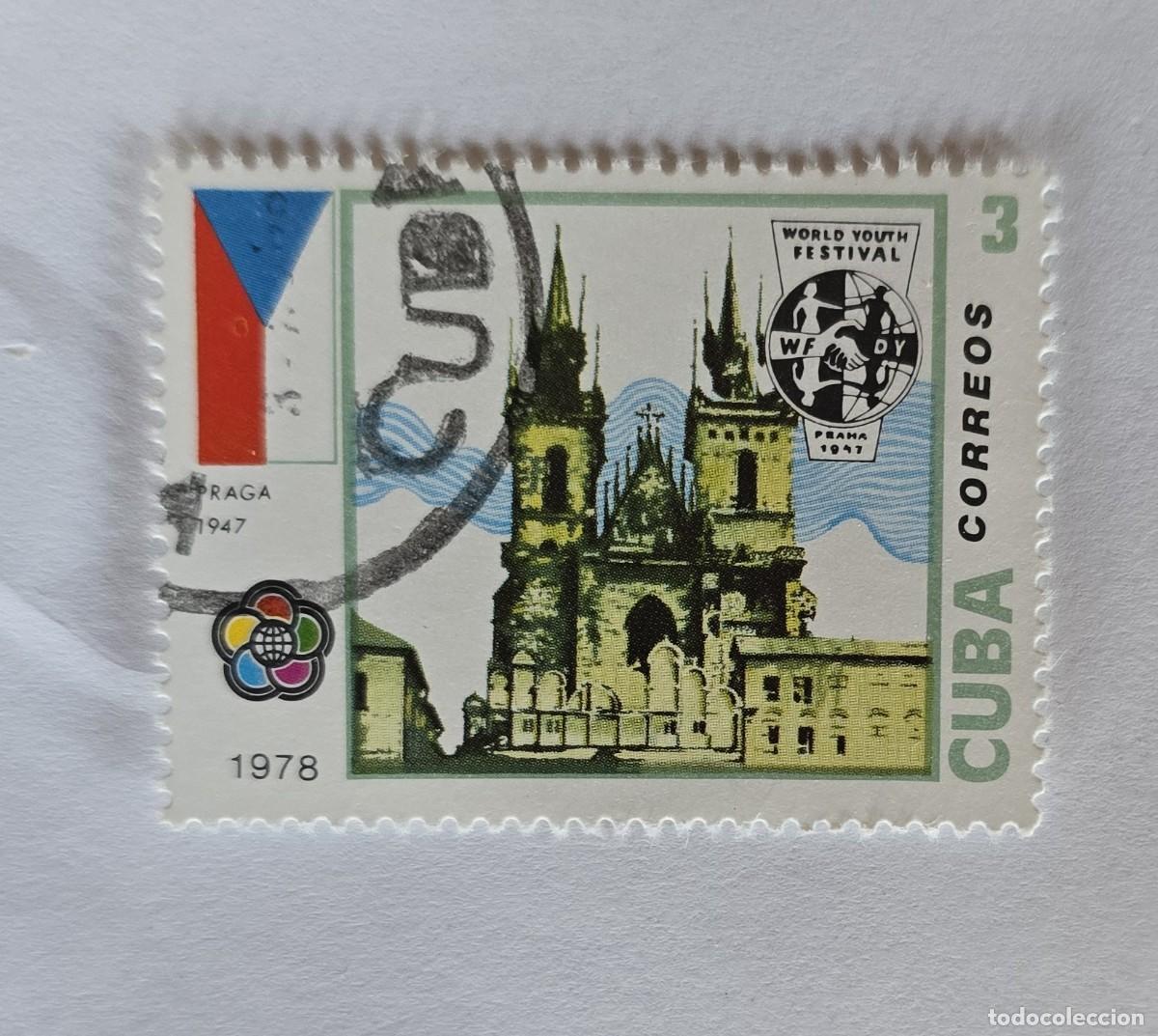 Sellos: SELLO USADO CUBA 1978 EDIFICIOS PRAGA - Foto 1