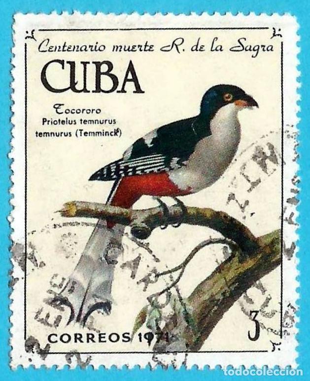 Sellos: Cuba. 1971. Scott # 1661. Pajaros. Tocororo - Foto 1