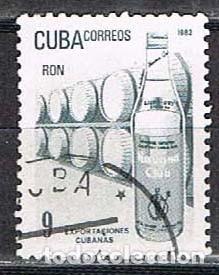 Sellos: IVERT 2345, Exportaciones cubanas: ron, usado - Foto 1
