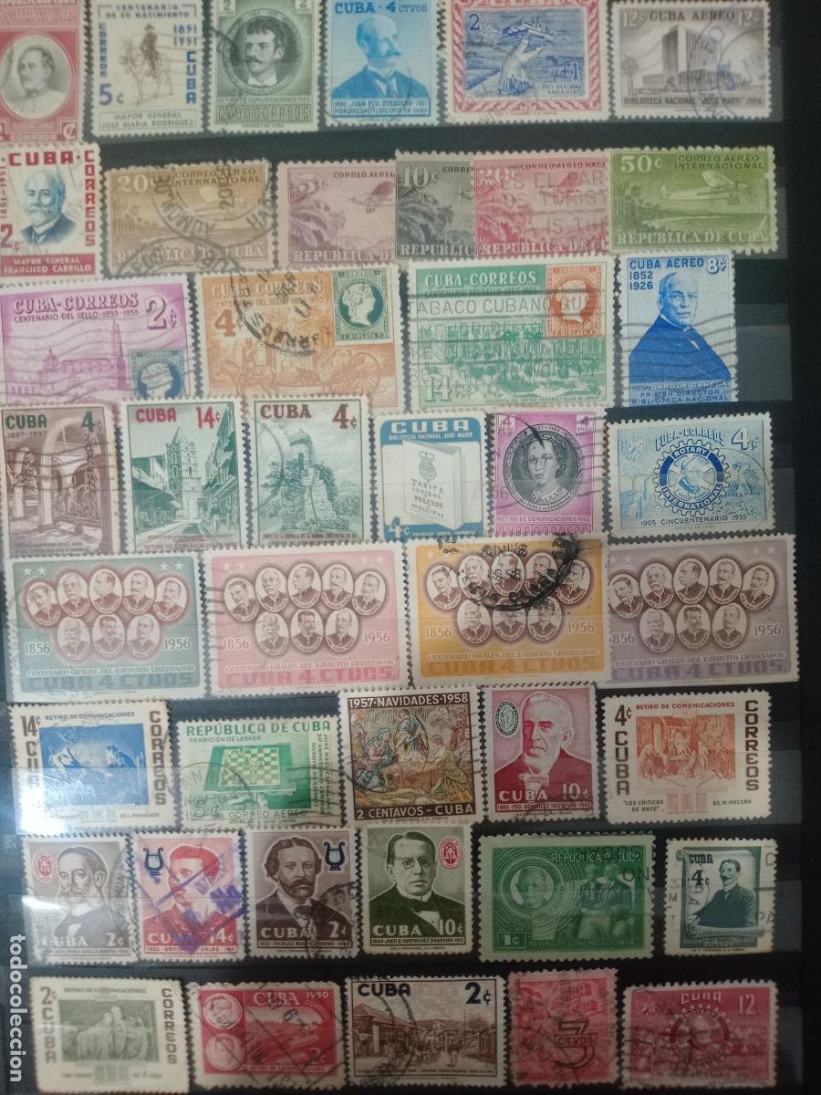 Sellos: Cuba. Lote de 42 sellos - Foto 1